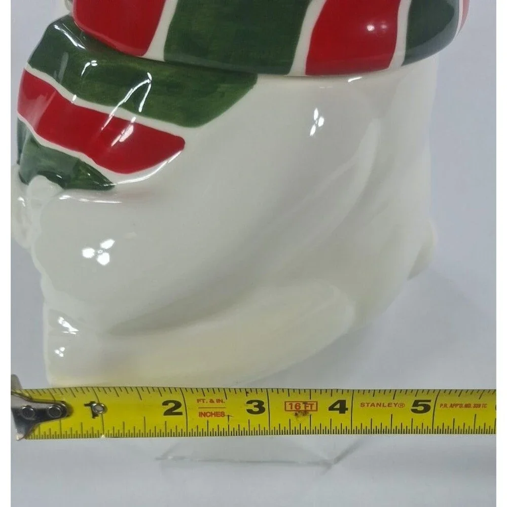 Vintage 1991 Homco Polar Bear Cookie Jar Christmas Ceramic Canister Teddy Bear
